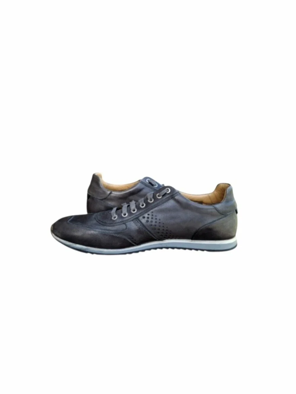 Magnanni Ibiza Cristian Christian Gray Leather Casual Athletic Trainer Men 13